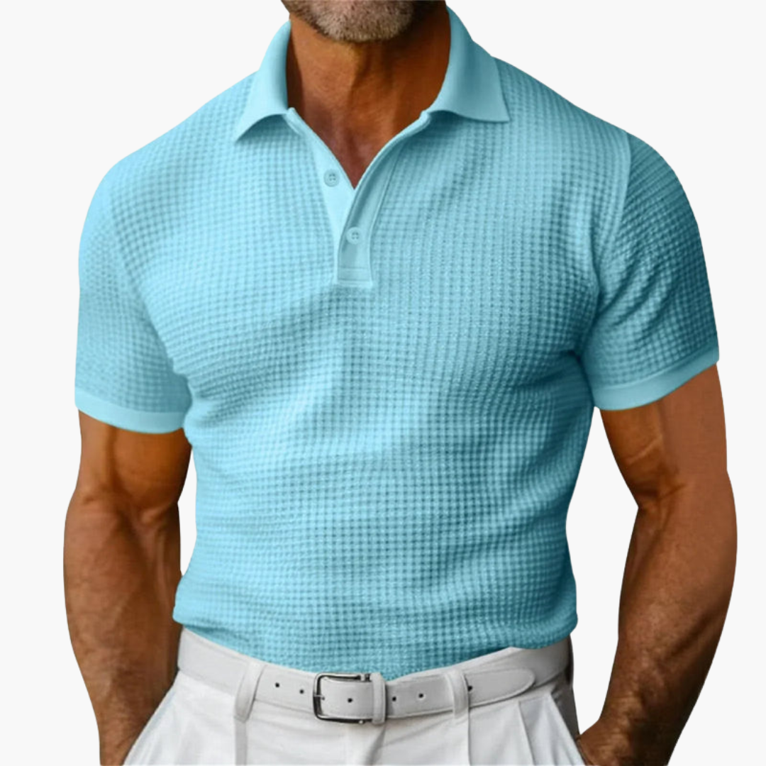 Kurzärmeliges Poloshirt für Herren im klassischen Stil mit Knopfleiste