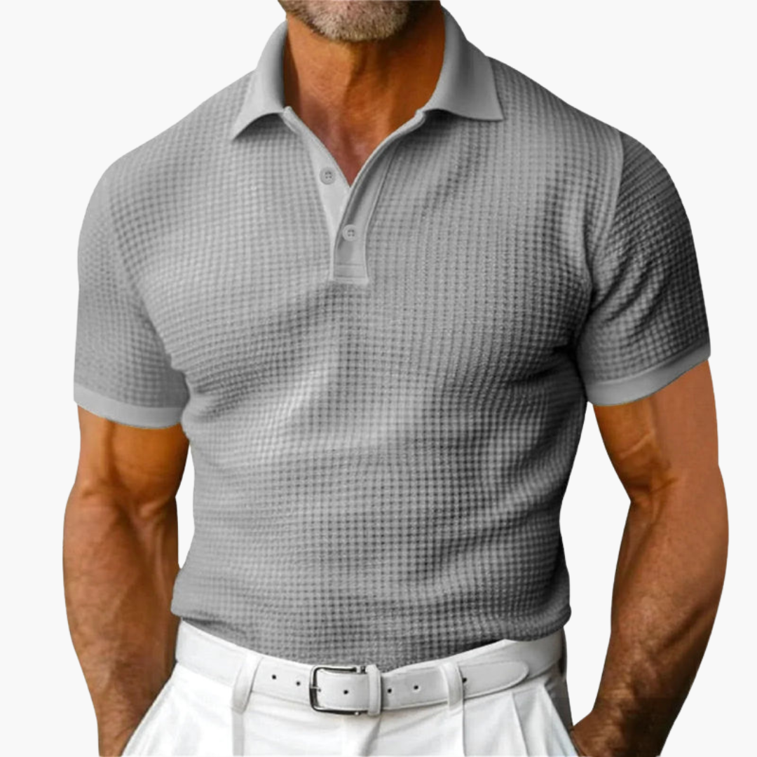 Kurzärmeliges Poloshirt für Herren im klassischen Stil mit Knopfleiste