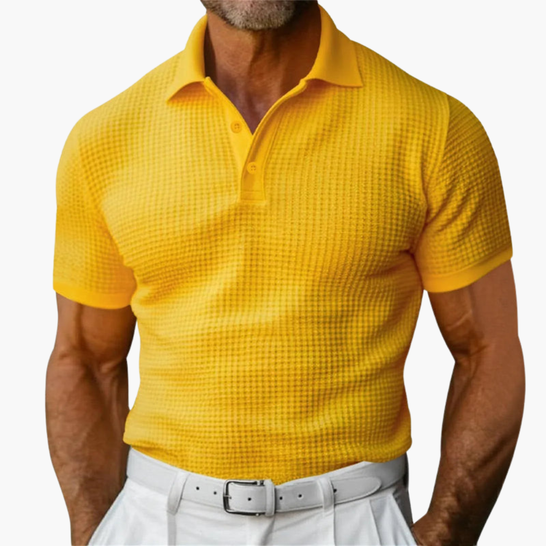 Kurzärmeliges Poloshirt für Herren im klassischen Stil mit Knopfleiste
