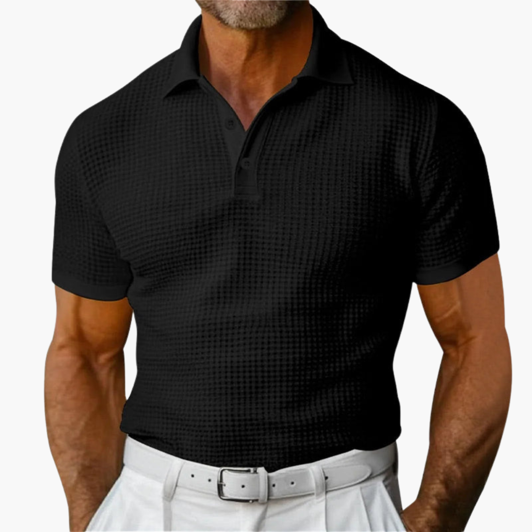 Kurzärmeliges Poloshirt für Herren im klassischen Stil mit Knopfleiste