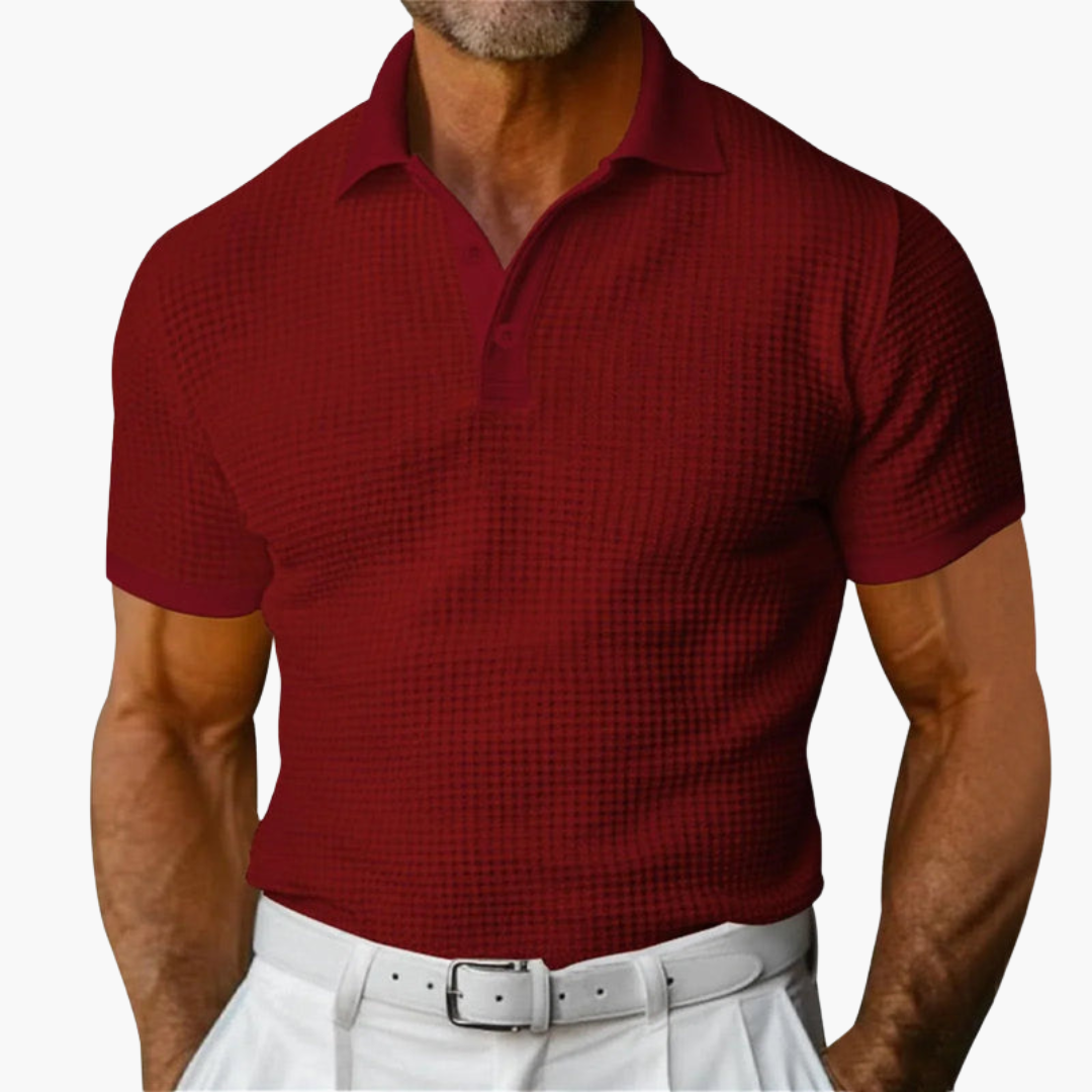 Kurzärmeliges Poloshirt für Herren im klassischen Stil mit Knopfleiste