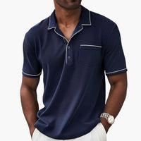 Polo pour homme avec patte de boutonnage et poche de poitrine pour le quotidien