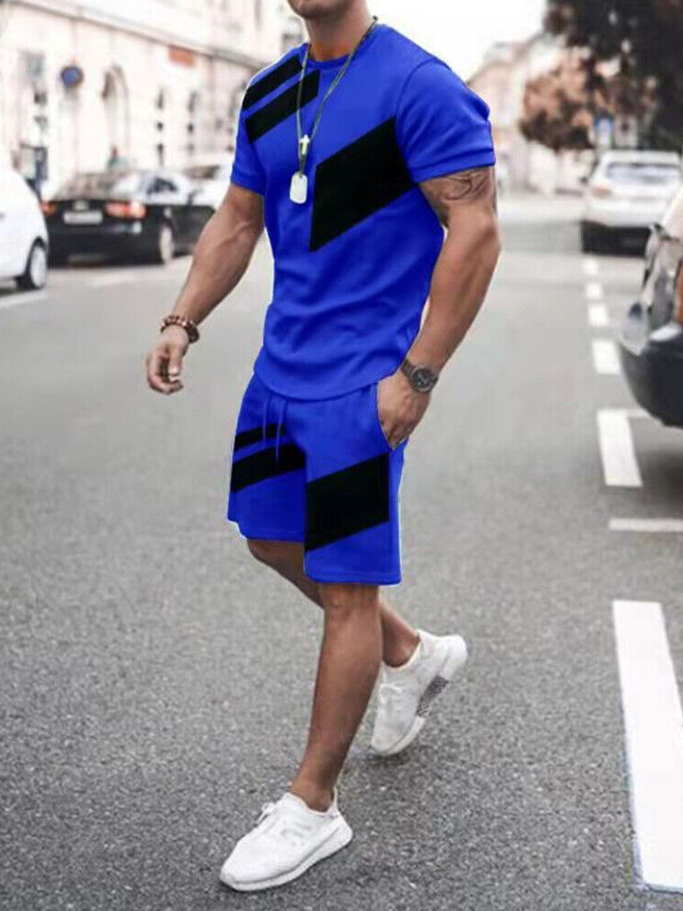 Zweiteiliges Set für Herren | Casual T-Shirt und Shorts Outfit