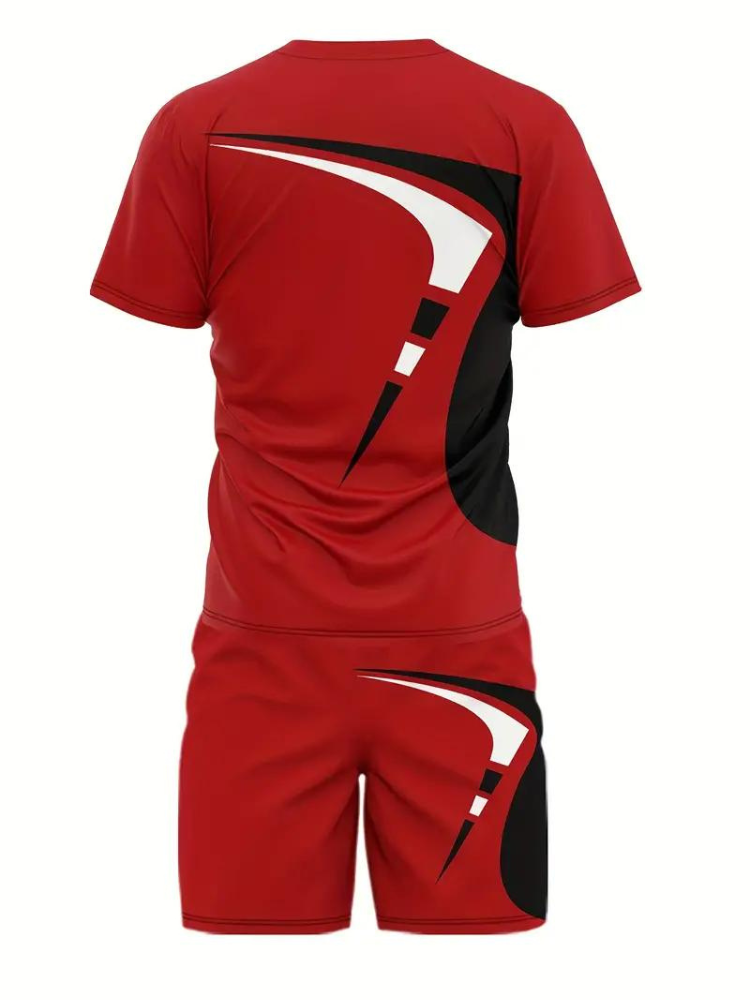 Zweiteiliges Set für Herren | Casual T-Shirt und Shorts Outfit