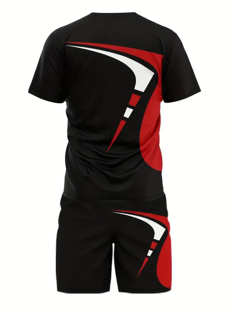 Zweiteiliges Set für Herren | Casual T-Shirt und Shorts Outfit
