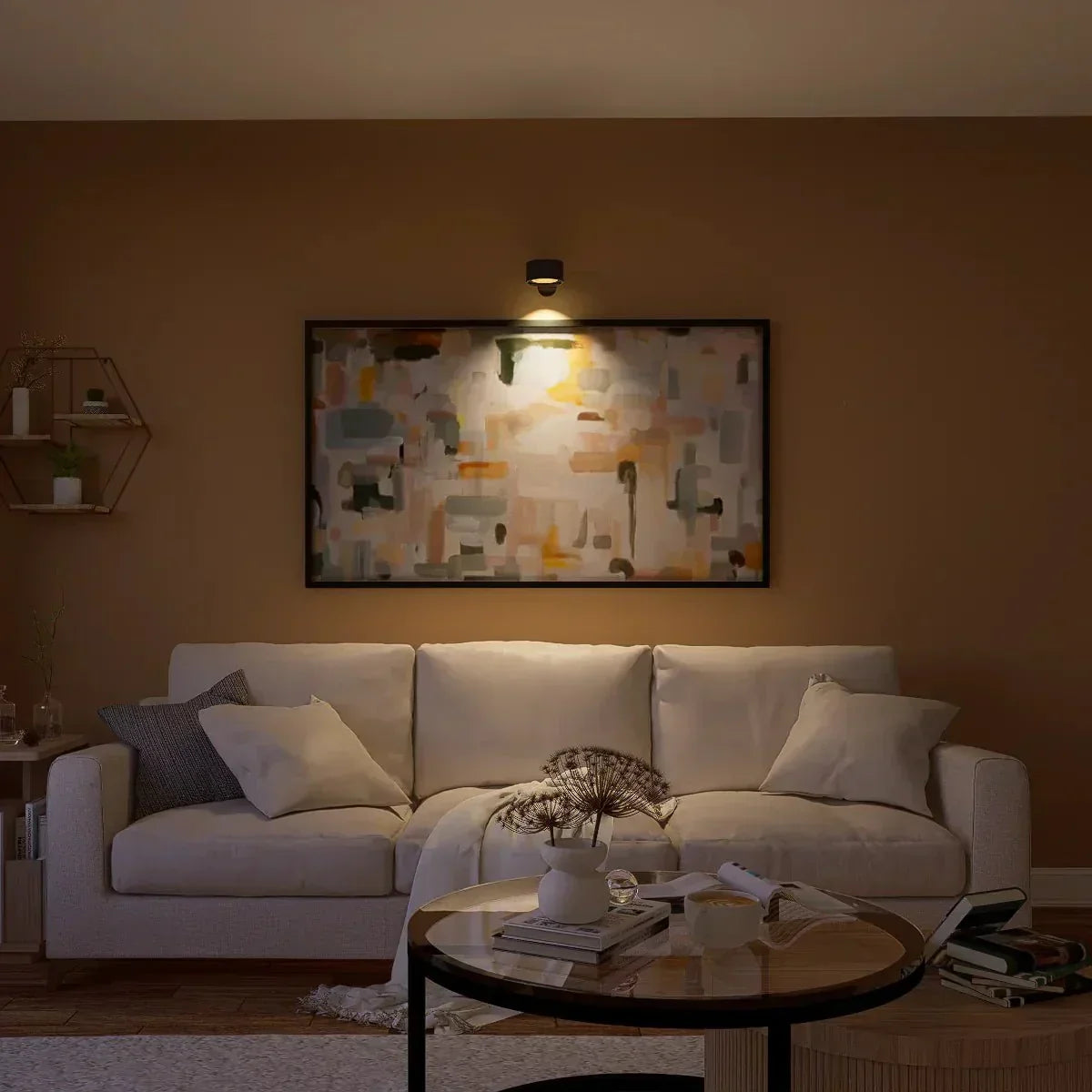 Kabellose Wandleuchte Modern 360° Beleuchtung Wohnzimmer