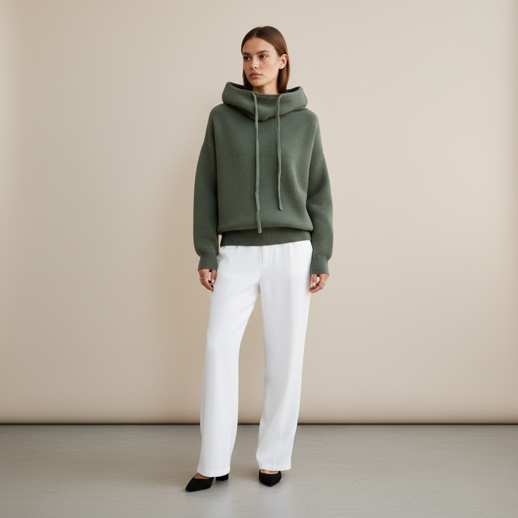 Silvia I Damen Rollkragenpullover Regular Fit Freizeit Winter
