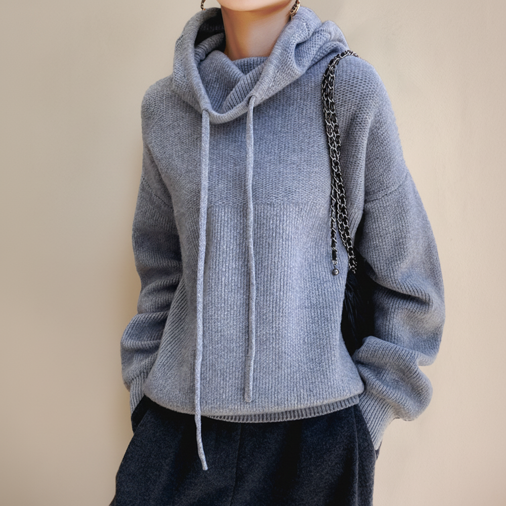 Silvia I Damen Rollkragenpullover Regular Fit Freizeit Winter