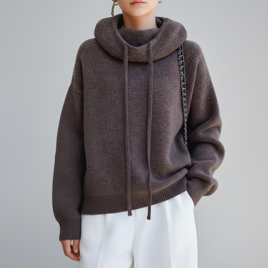 Silvia I Damen Rollkragenpullover Regular Fit Freizeit Winter
