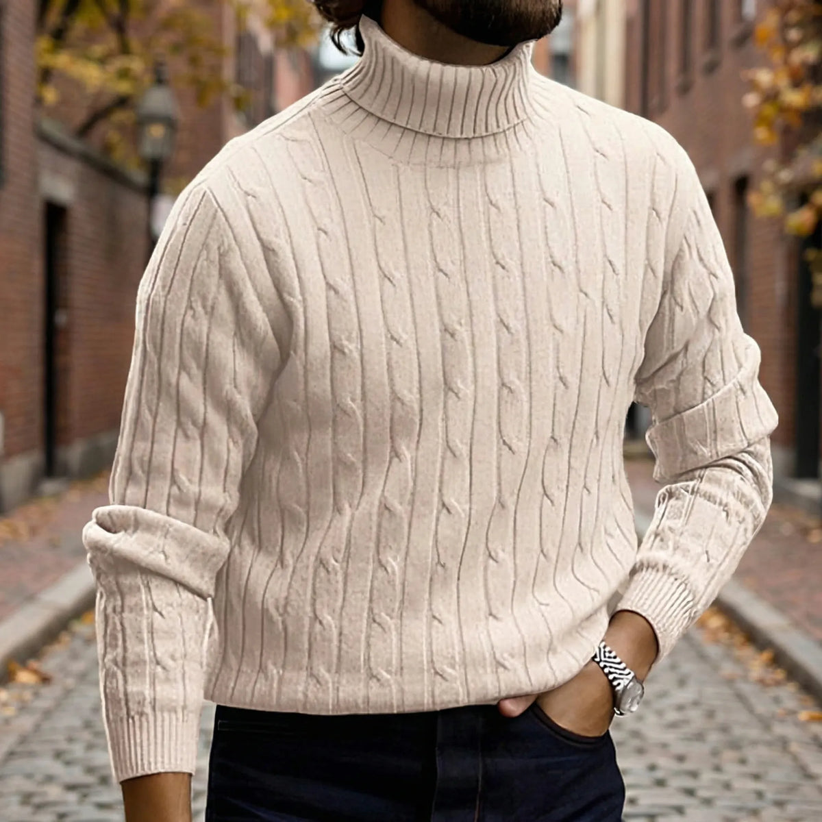 Mario I Rollkragenpullover Herren Regular Fit Winter Freizeit