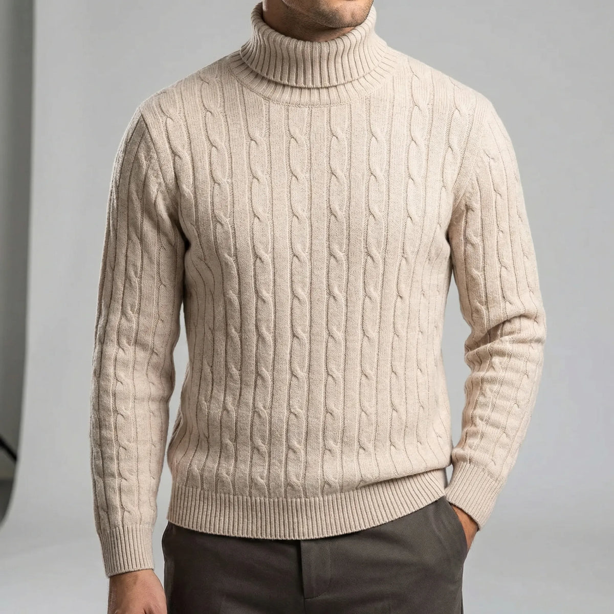 Mario I Rollkragenpullover Herren Regular Fit Winter Freizeit