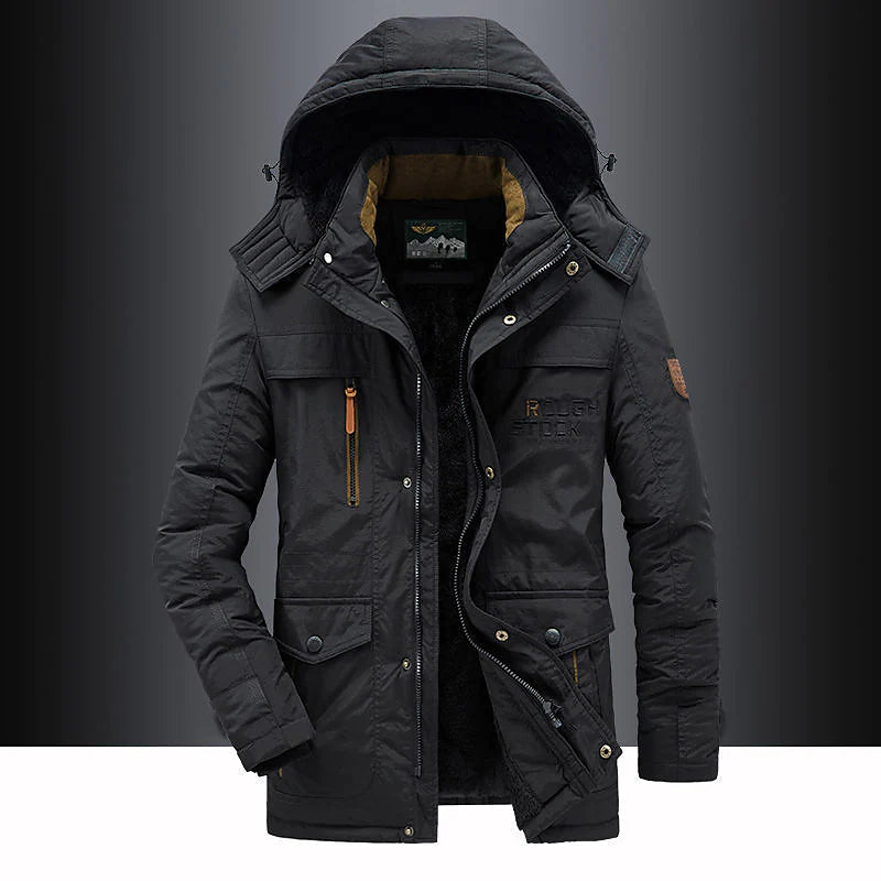 Rufus I Herren Winterparka Kapuzenjacke Fleecegefüttert Freizeit