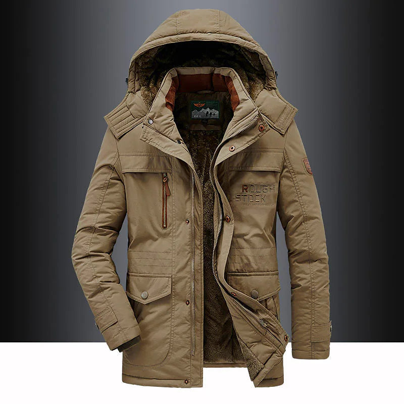 Rufus I Herren Winterparka Kapuzenjacke Fleecegefüttert Freizeit