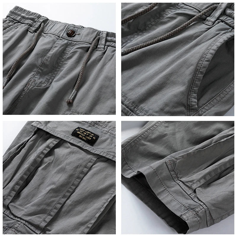 Cargo-Shorts Herren Regular Fit Freizeit Sommer