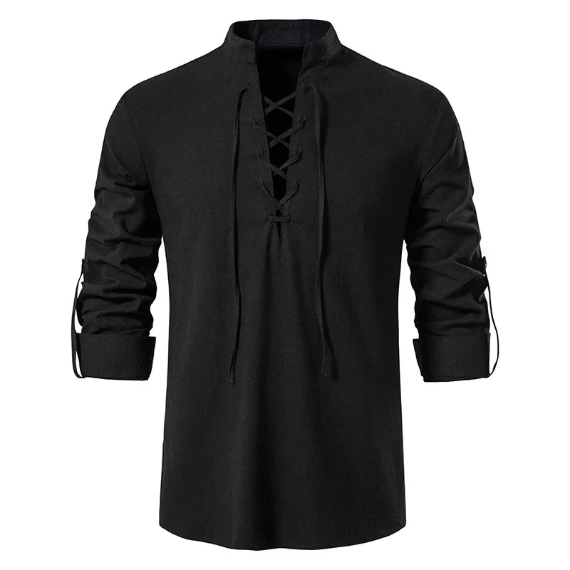Herren Sommerhemd Relaxed Fit Freizeit Boho-Stil