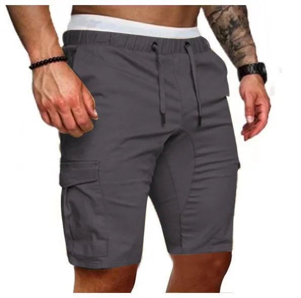 Herren Cargo-Shorts Relaxed Fit Freizeit mit Kordelzug und Taschen