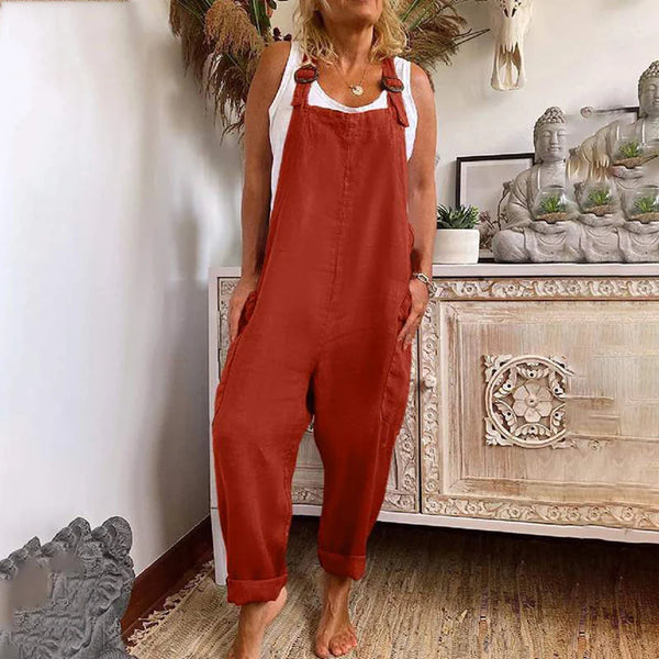 Damen Stoff-Overall Relaxed Fit Casual Sommer I Jumpsuit