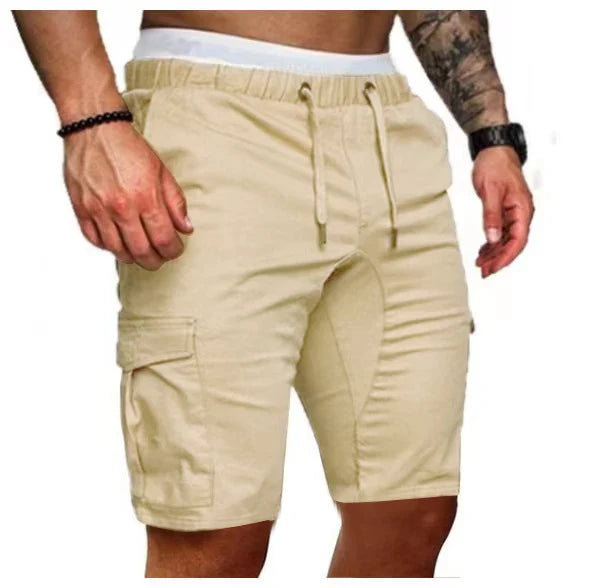 Herren Cargo-Shorts Relaxed Fit Freizeit mit Kordelzug und Taschen