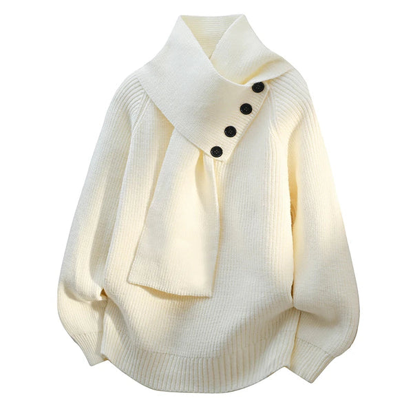 Damen Schalkragen-Pullover Regular Fit Freizeit Winter