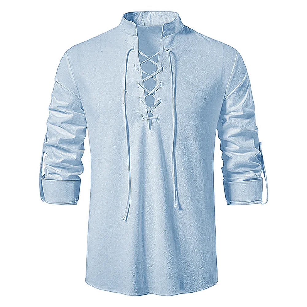 Herren Sommerhemd Relaxed Fit Freizeit Boho-Stil