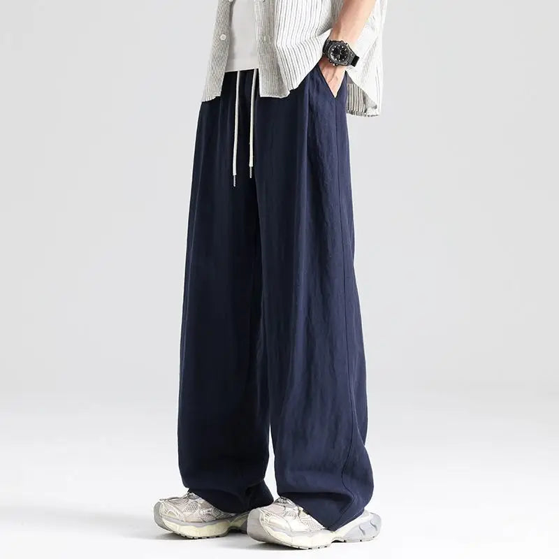 Herren Stoffhose Relaxed Fit Freizeit Weit geschnitten