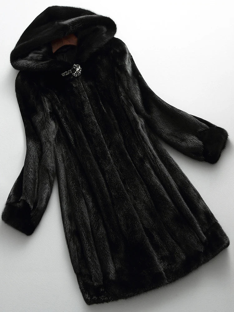 Damen Kunstpelzmantel Oversize Winter Casual Elegant