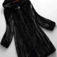 Damen Kunstpelzmantel Oversize Winter Casual Elegant