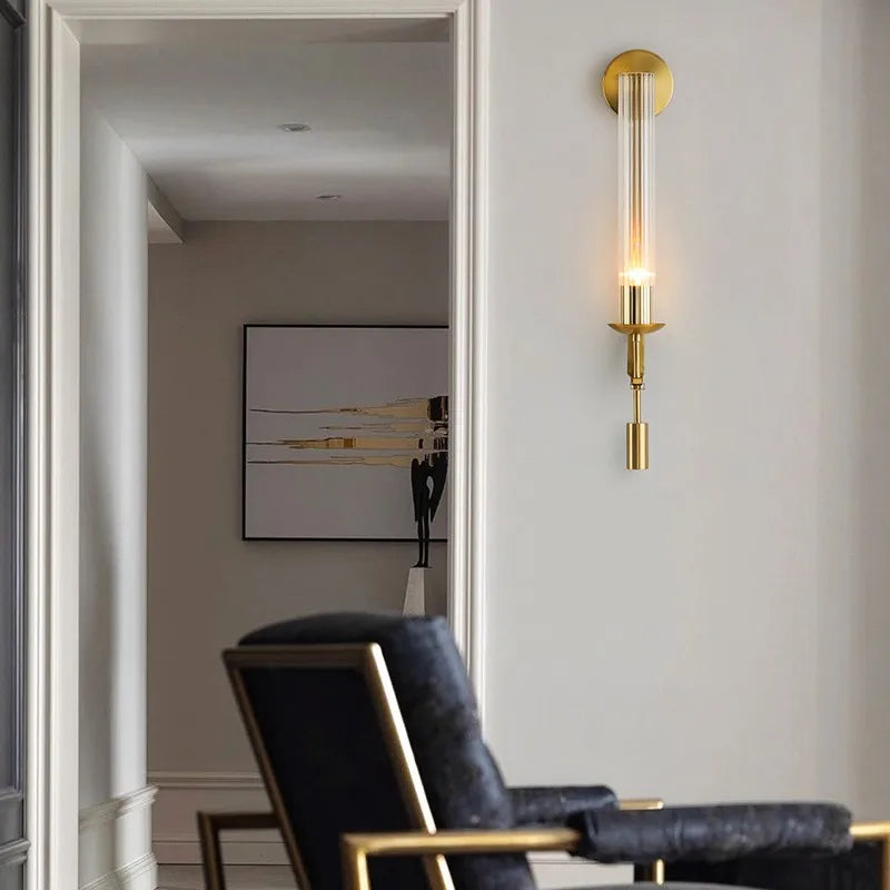 Wandleuchte Modern Gold Wohnzimmer Minimalistisch Ambientelicht