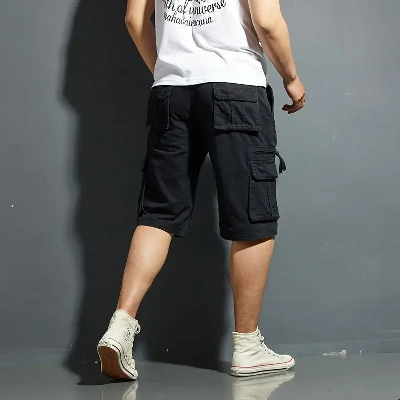 Cargo-Shorts Herren Regular Fit Freizeit Sommer
