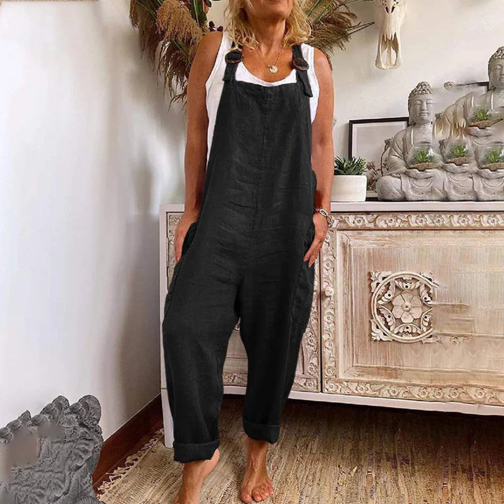 Damen Stoff-Overall Relaxed Fit Casual Sommer I Jumpsuit