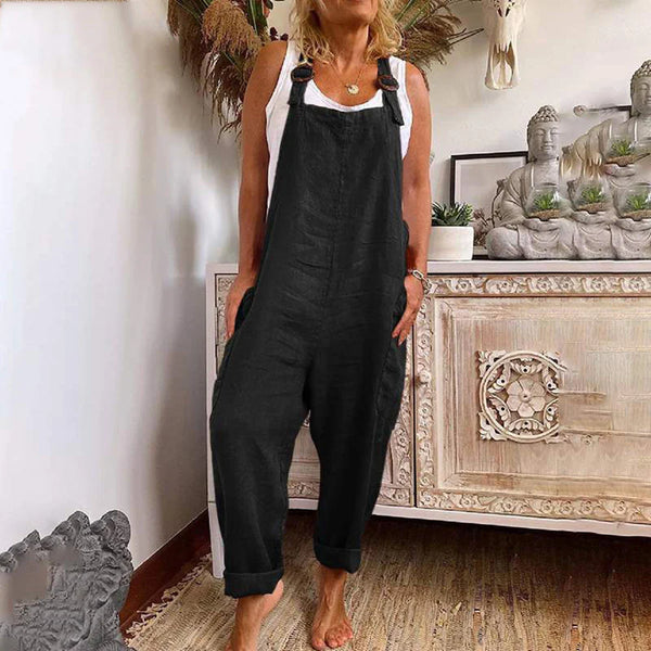 Damen Stoff-Overall Relaxed Fit Casual Sommer I Jumpsuit