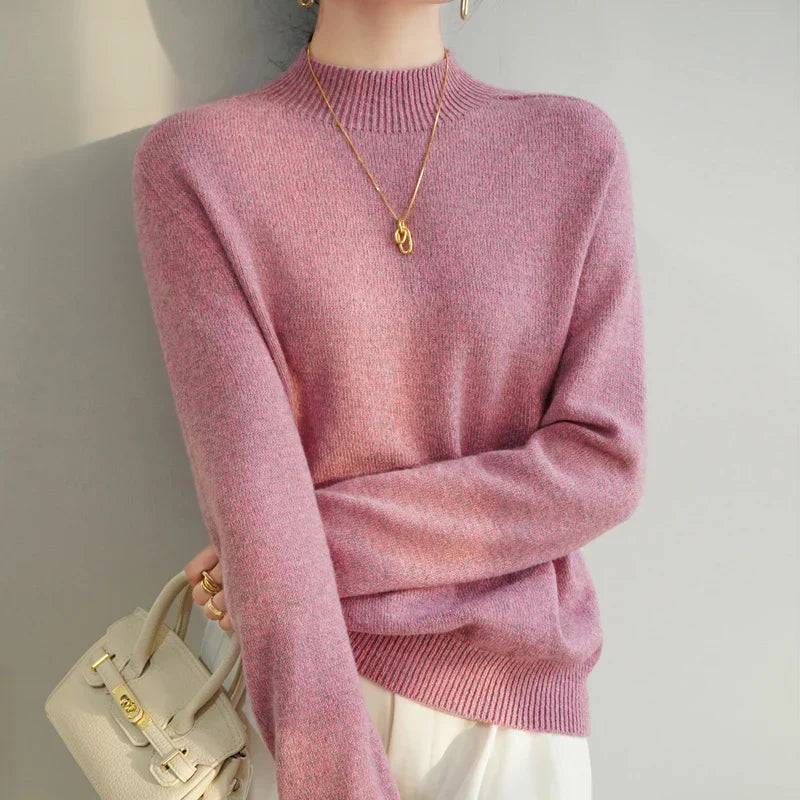 Damen Stehkragenpullover Regular Fit Freizeit leicht wärmend