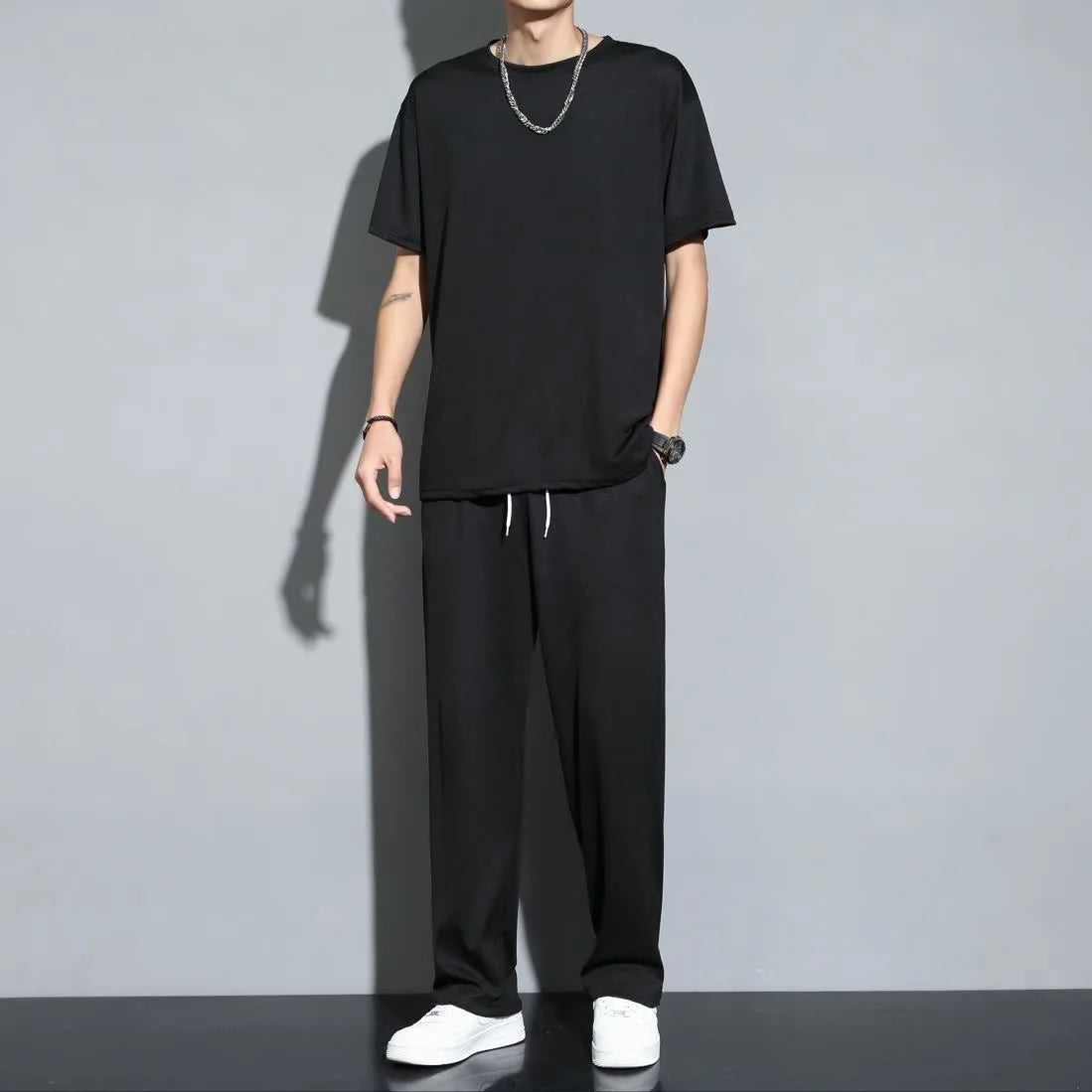 Zweiteiliges Set Herren Relaxed Fit Freizeit