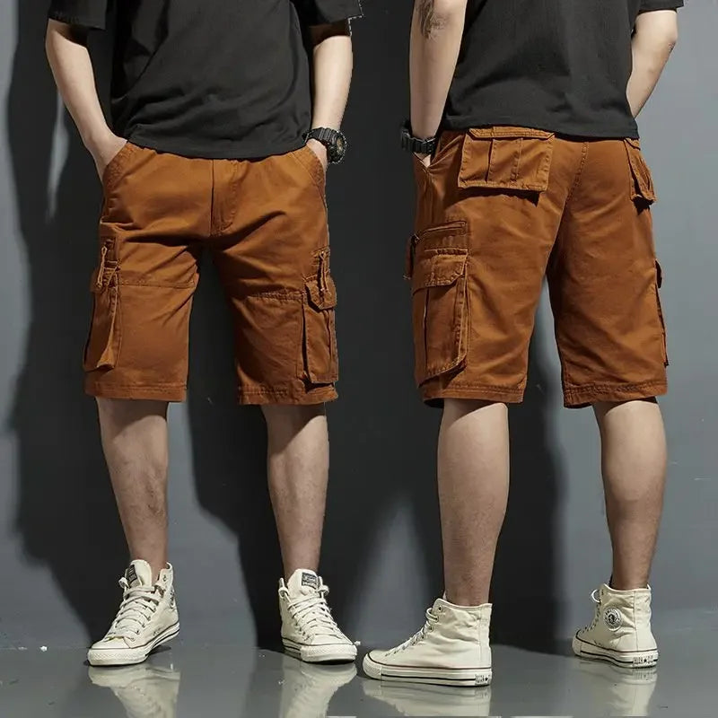 Cargo-Shorts Herren Regular Fit Freizeit Sommer
