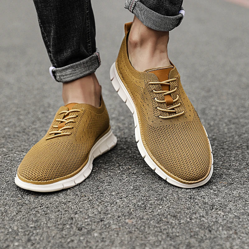 Herren Strick Sneaker Regular Fit Freizeit Ultraleicht