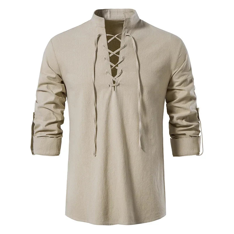 Herren Sommerhemd Relaxed Fit Freizeit Boho-Stil