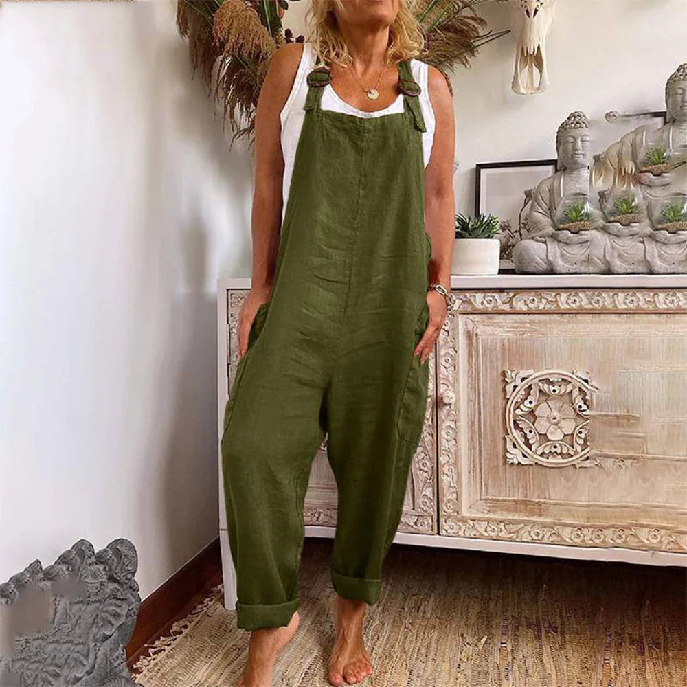 Damen Stoff-Overall Relaxed Fit Casual Sommer I Jumpsuit