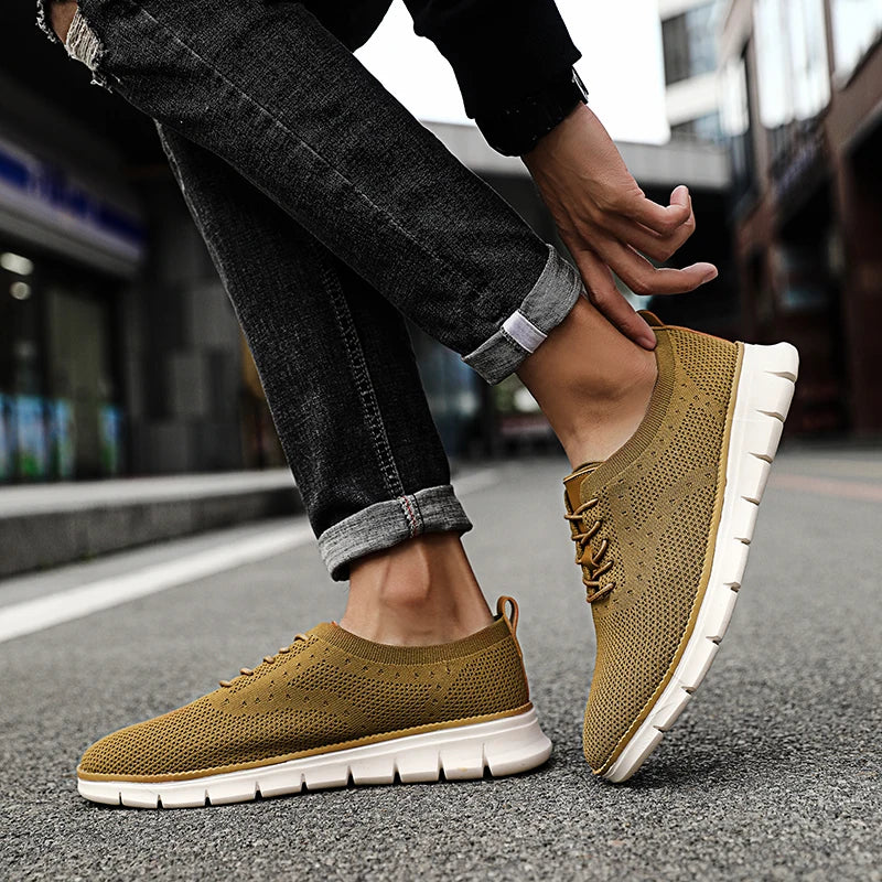 Herren Strick Sneaker Regular Fit Freizeit Ultraleicht