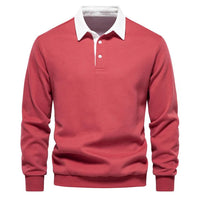 Herren Langarm-Pullover Regular Fit mit Kragen für Alltag und Büro
