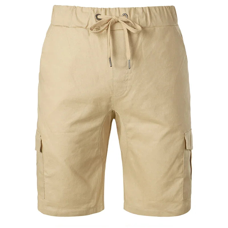Herren Cargo-Shorts Relaxed Fit Freizeit mit Kordelzug und Taschen