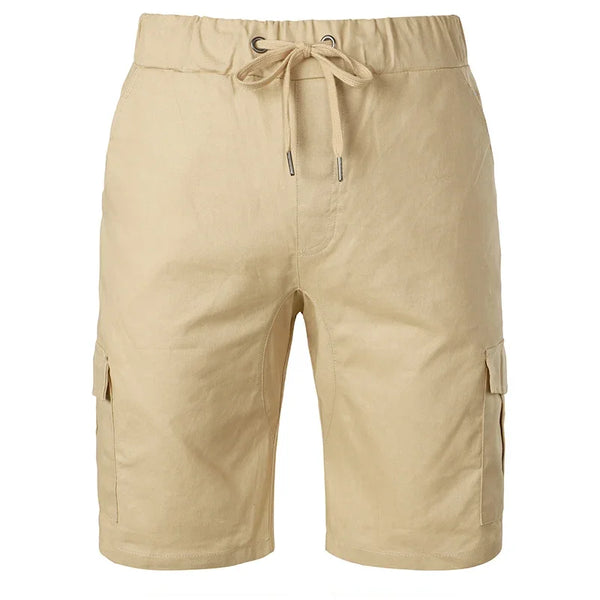 Herren Cargo-Shorts Relaxed Fit Freizeit mit Kordelzug und Taschen
