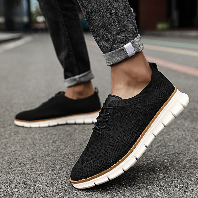 Herren Strick Sneaker Regular Fit Freizeit Ultraleicht