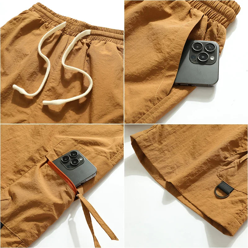 Herren Cargo-Shorts Regular Fit Freizeit Sommer