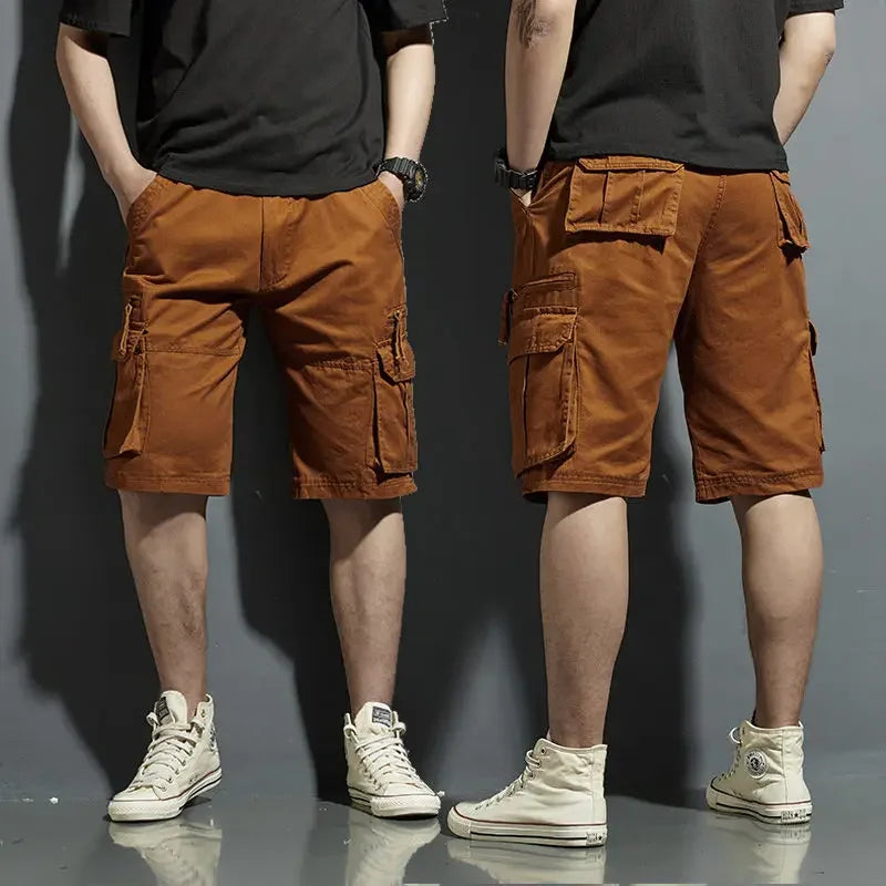 Cargo-Shorts Herren Regular Fit Freizeit Sommer