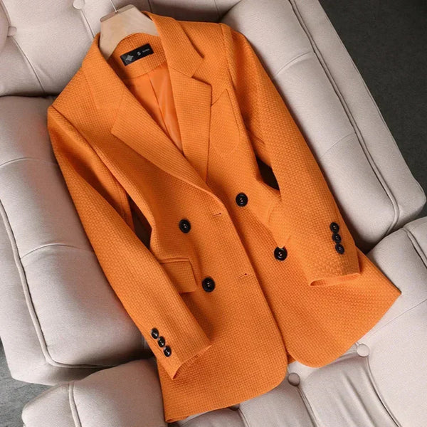 Damen Slim Fit Blazer Karo Business Freizeit
