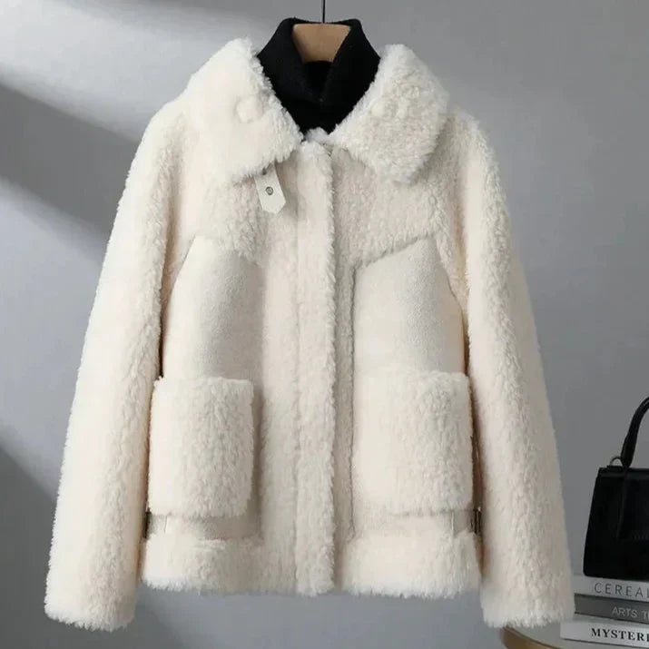 Damen Fleecejacke Oversize Freizeit Winter Warm