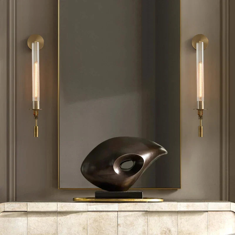 Wandleuchte Modern Gold Wohnzimmer Minimalistisch Ambientelicht