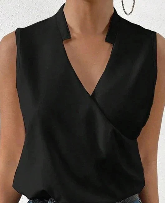Damen Ärmelloses Top Slim Fit Elegant Sommer Freizeit