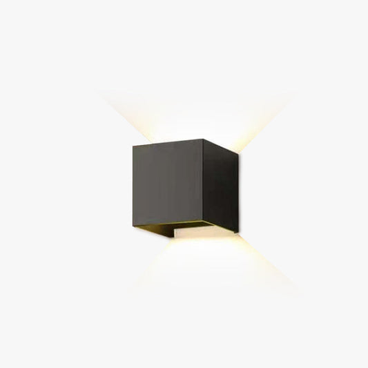 Verstellbare LED-Außenwandlampe Quadrat Modern Garten