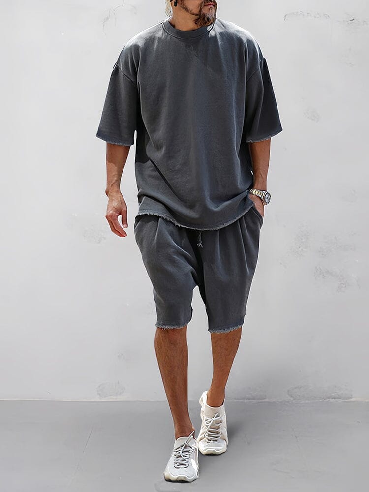 Lässige Sportsets für Herren im einfarbigen Oversize-Stil
